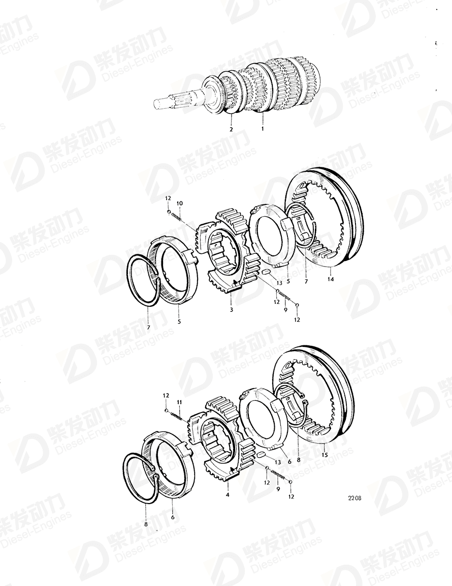 VOLVO Engaging sleeve 346642 Drawing